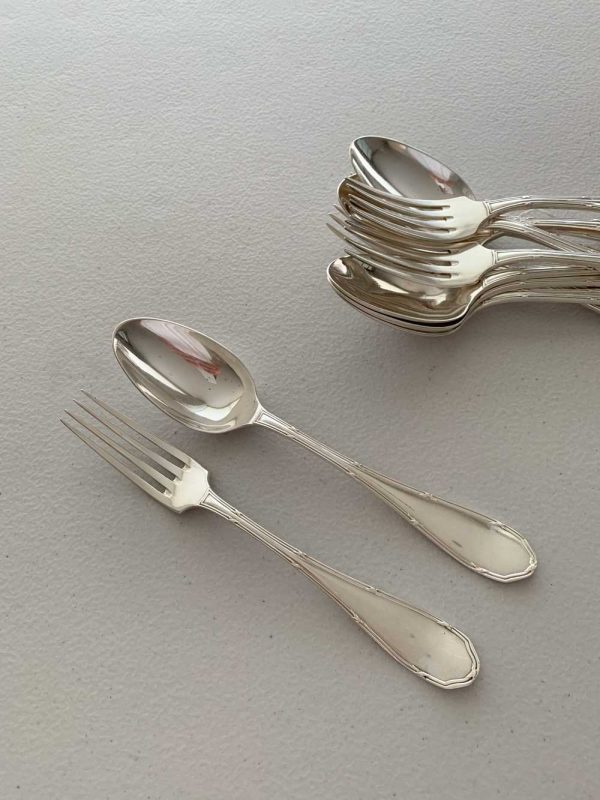 Tenedores y cucharas de entrada plateria vintage
