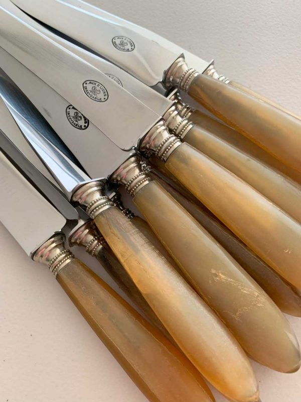 SET 10 CUCHILLOS MANGO CACHO NATURAL - Imagen 3