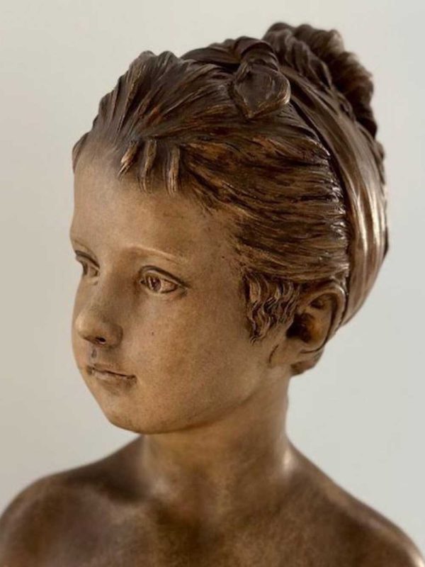 BUSTO REPLICA NIÑA LOUISE BROGNIARTE D' APRES' HOUDON - Imagen 3