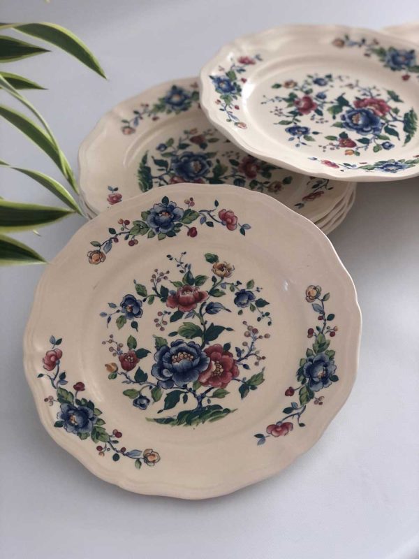 Set-platos-Serreguemines-Francia-loza-delujo-vintage