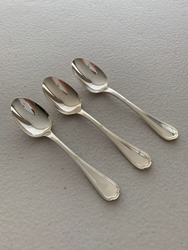 SET CUCHARAS DE TINTO X 3 CHRISTOFLE SPATOURS. RECUBRIMIENTO EN PLATA