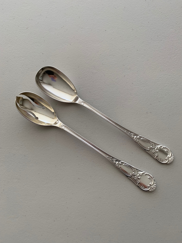 SET CUBIERTOS PARA ENSLADA. RECUBIERTO EN PLATA
